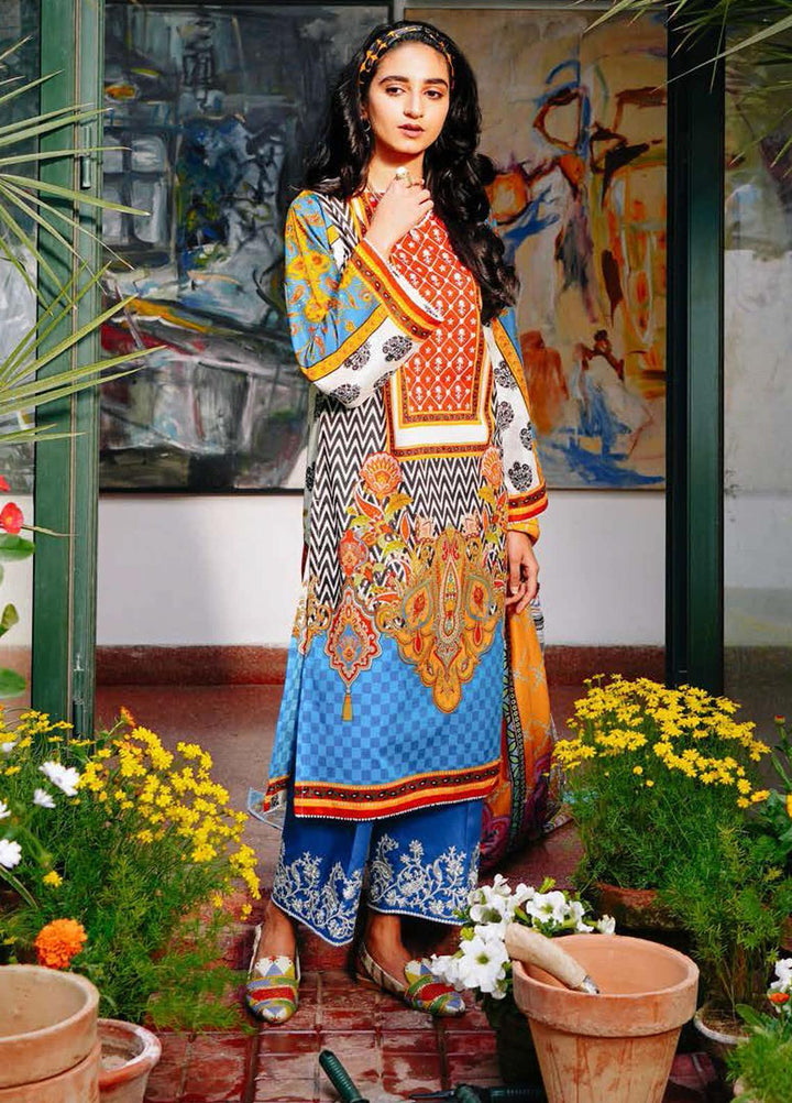 Zellbury Embroidered Lawn Suits Unstitched 3 Piece ZB21L-2 Wusce 869 - Summer Collection