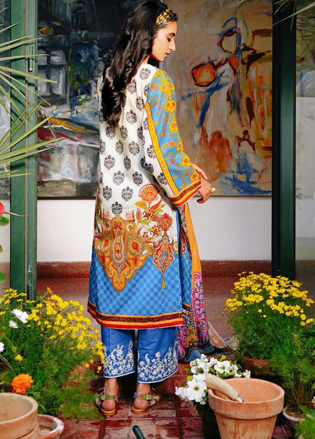 Zellbury Embroidered Lawn Suits Unstitched 3 Piece ZB21L-2 Wusce 869 - Summer Collection