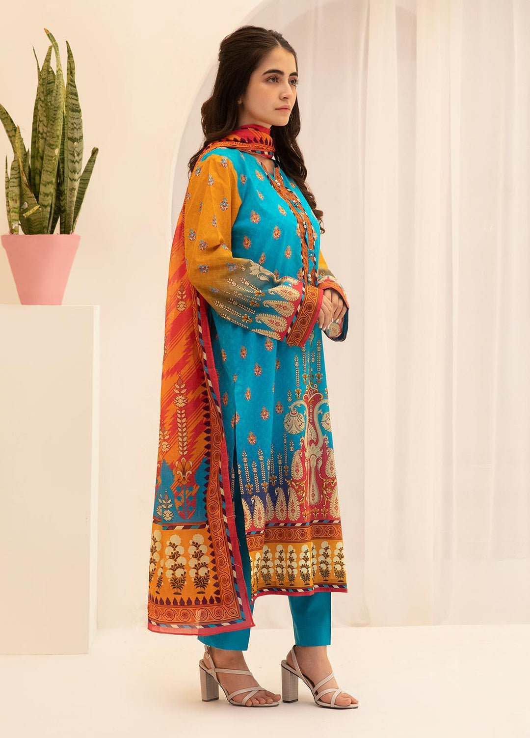 Zellbury Printed Lawn Suits Unstitched 3 Piece ZL21UL ZW-763 - Summer Collection