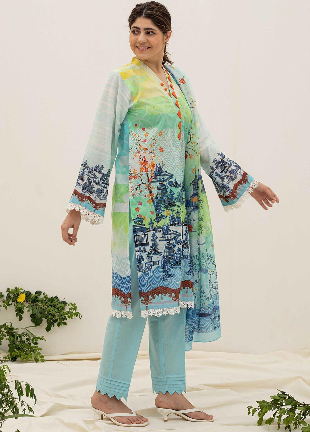 Zellbury Printed Lawn Suits Unstitched 3 Piece ZL21UL ZW-908 - Summer Collection