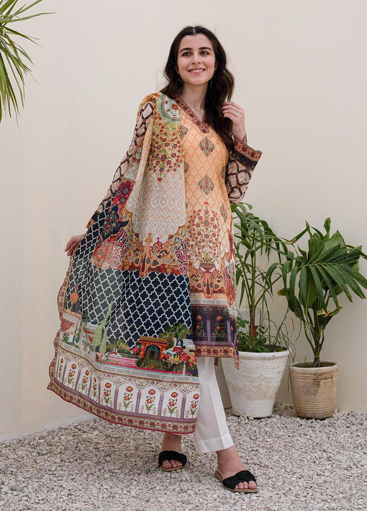 Zellbury Printed Lawn Suits Unstitched 3 Piece ZL21UL ZW-928 - Summer Collection