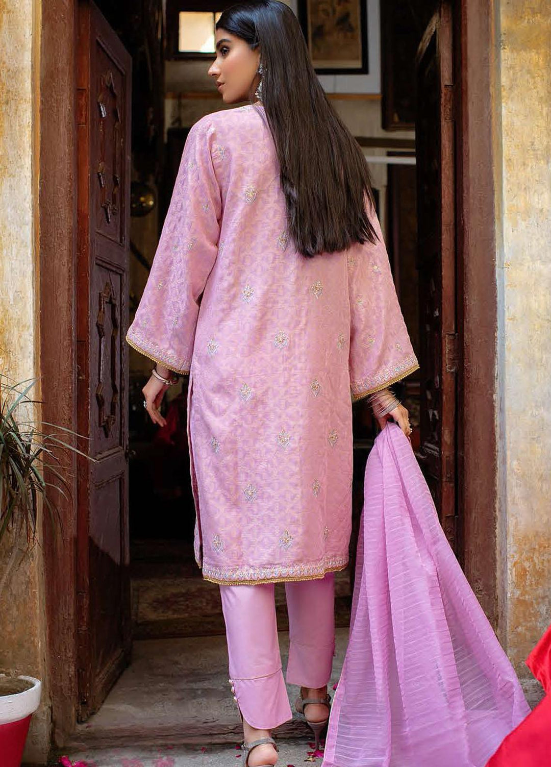 Zellbury Embroidered Jacquard Suits Unstitched 3 Piece ZL21L ZW-020 - Luxury Collection