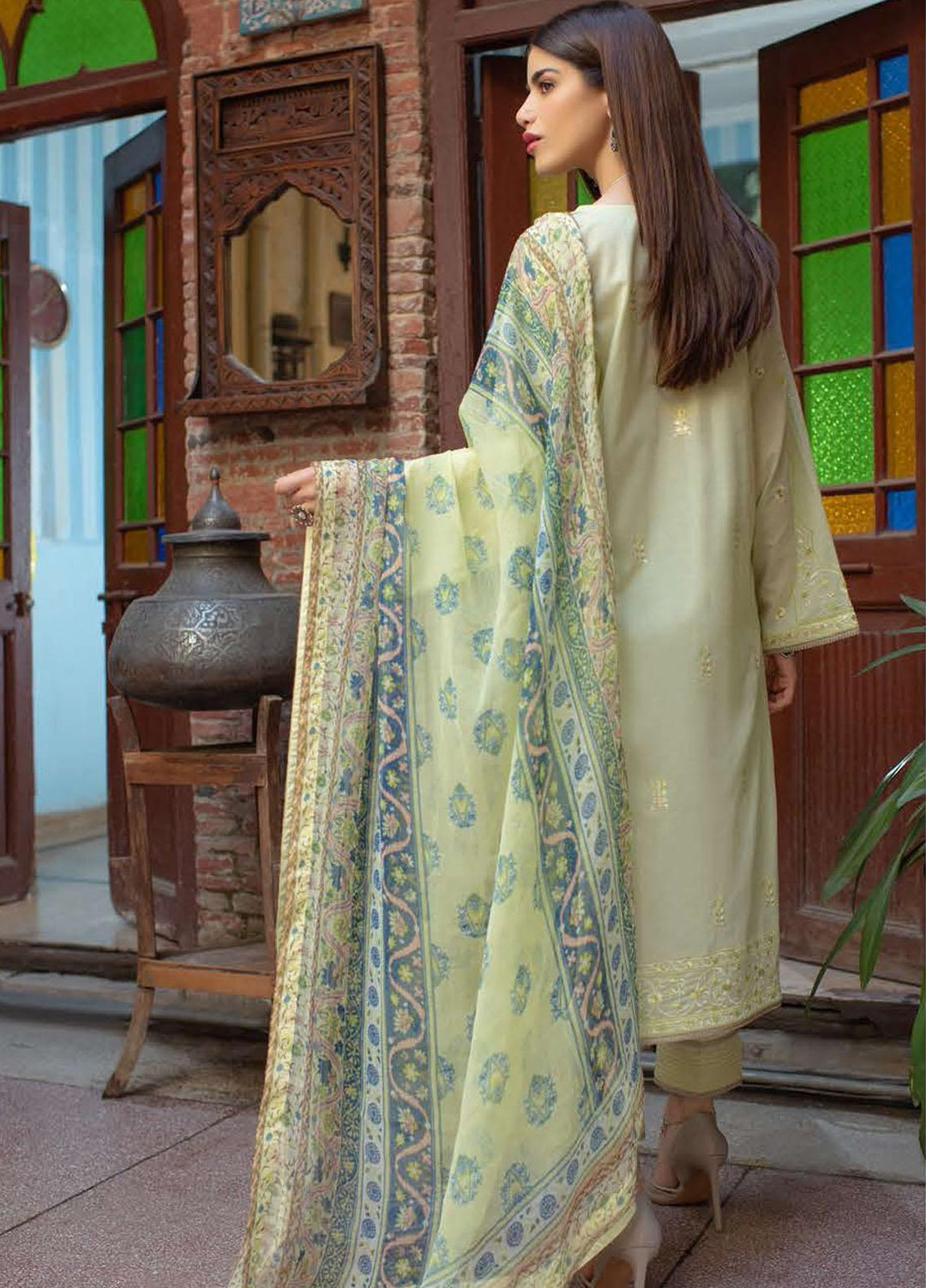 Zellbury Embroidered Lawn Suits Unstitched 3 Piece ZL21L ZW-027 - Luxury Collection