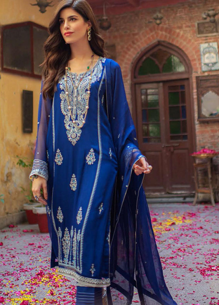 Zellbury Embroidered Chiffon Suits Unstitched 3 Piece ZL21L ZW-035 - Luxury Collection
