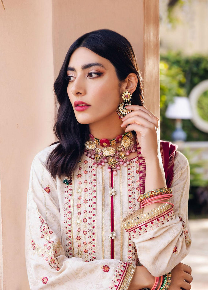 Zellbury Embroidered Cambric Suits Unstitched 3 Piece ZB22LU ZWULCE322041 - Luxury Eid Collection