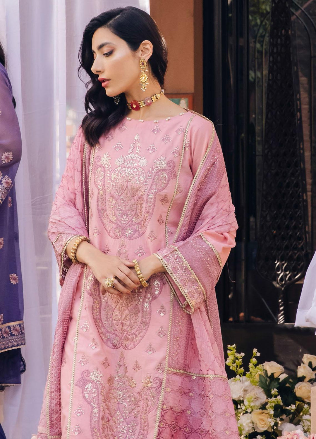 Zellbury Embroidered Cambric Suits Unstitched 3 Piece ZB22LU WULC22E30288 - Luxury Eid Collection