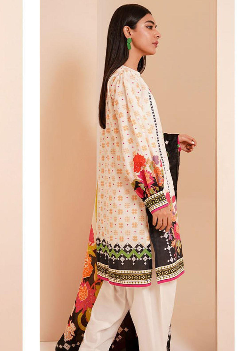 Zellbury Printed Lawn Suits Unstitched 2 Piece ZB23L-V4 WUS23X20307 - Summer Collection