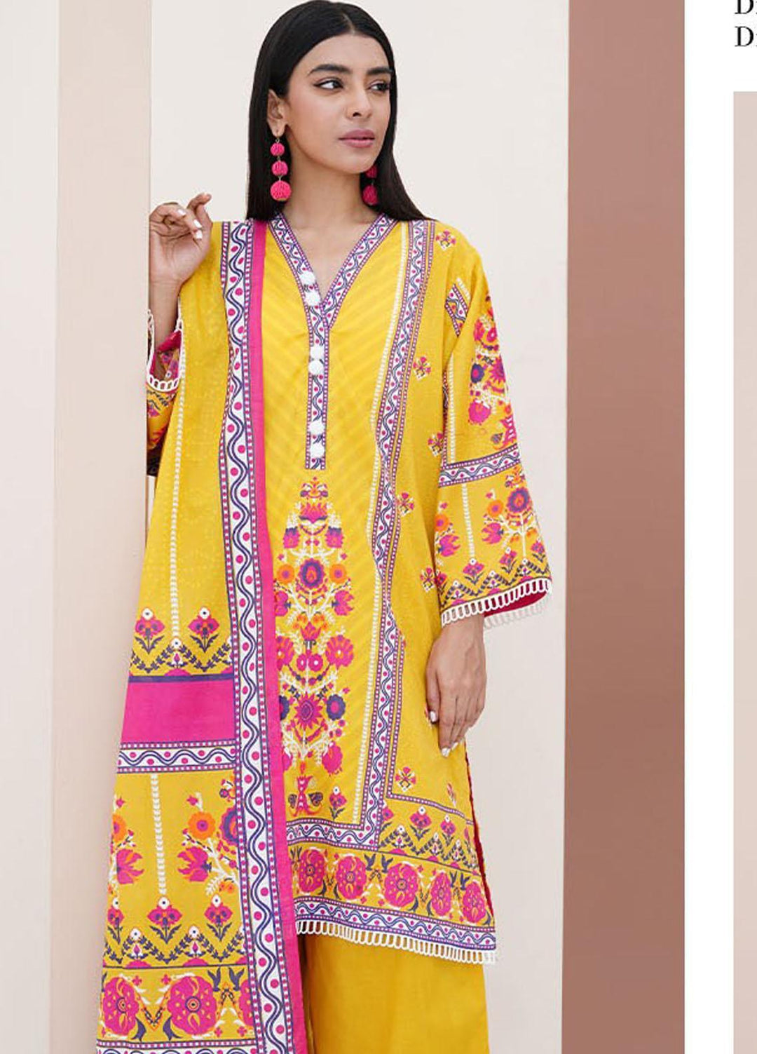 Zellbury Printed Lawn Suits Unstitched 2 Piece ZB23L-V4 WUS23X20390 - Summer Collection
