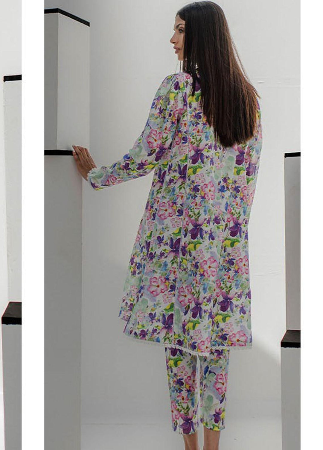 Zellbury Printed Lawn Suits Unstitched 2 Piece ZB23L-V4 WUS23X20505 - Summer Collection