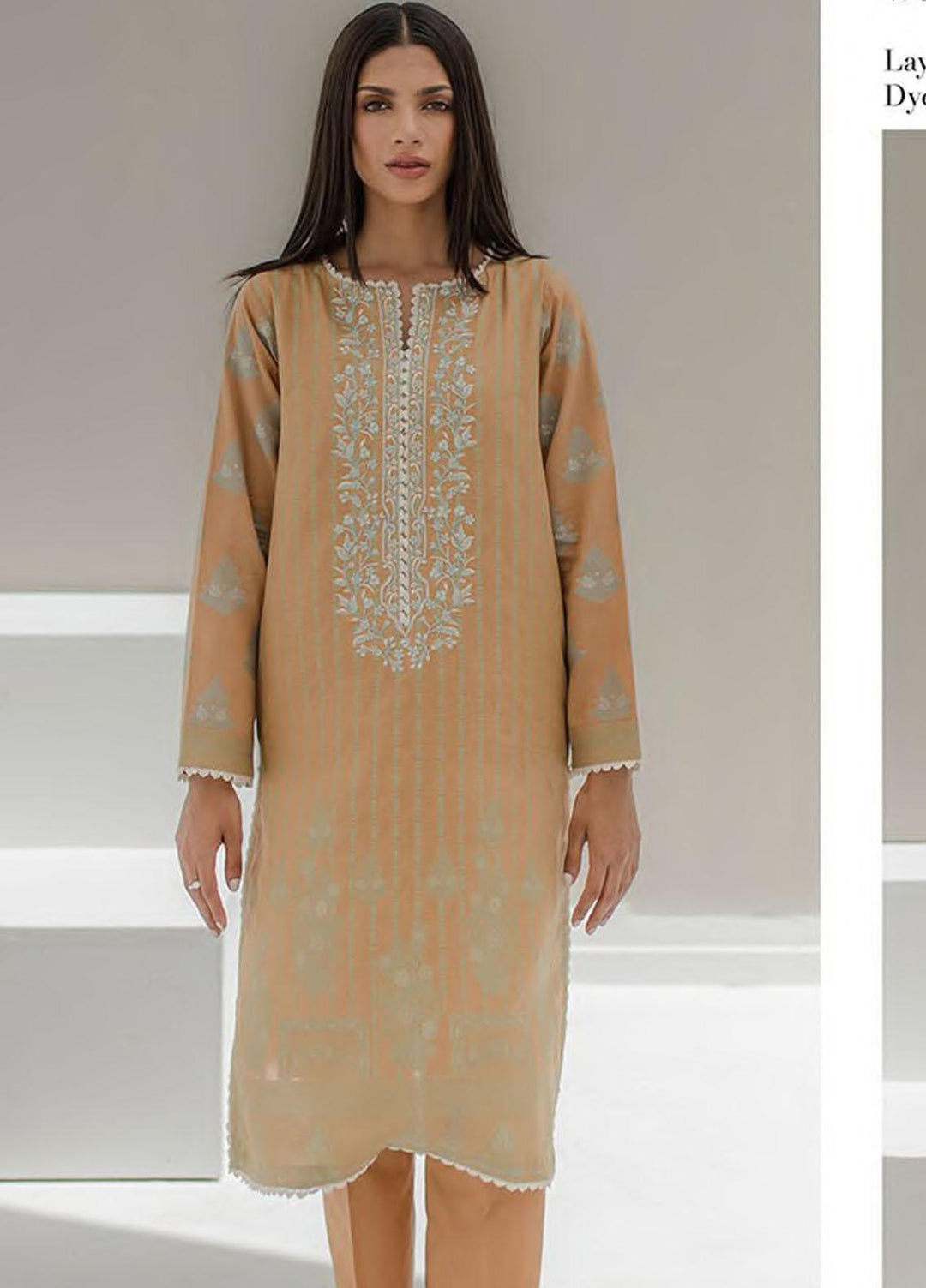 Zellbury Embroidered Jacquard Suits Unstitched 2 Piece ZB23L-V4 WUS23E20617 - Summer Collection