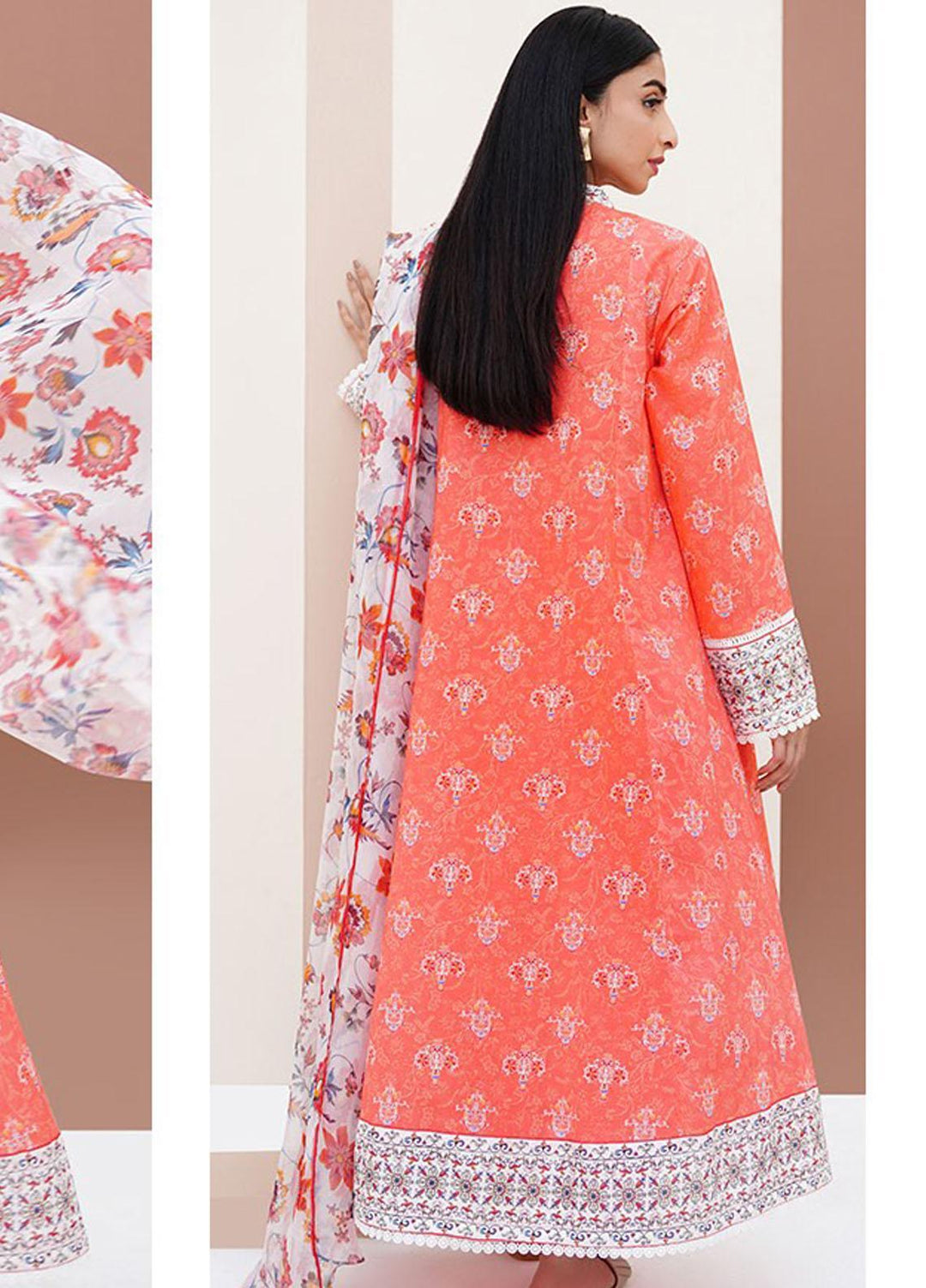 Zellbury Printed Lawn Suits Unstitched 3 Piece ZB23L-V4 WUS23X30320 - Summer Collection