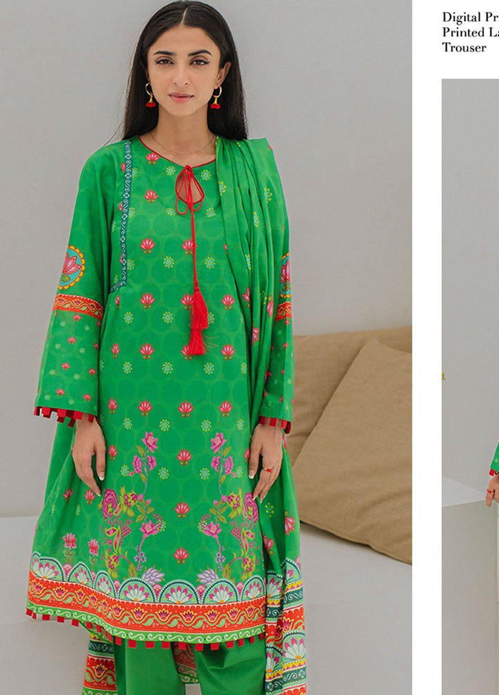 Zellbury Printed Lawn Suits Unstitched 3 Piece ZB23L-V4 WUS23X30305 - Summer Collection