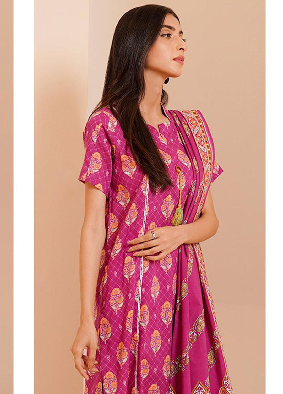 Zellbury Printed Lawn Suits Unstitched 3 Piece ZB23L-V4 WUS23X30417 - Summer Collection