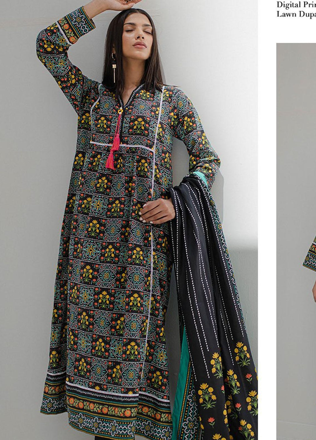 Zellbury Printed Lawn Suits Unstitched 3 Piece ZB23L-V4 WUS23X30403 - Summer Collection