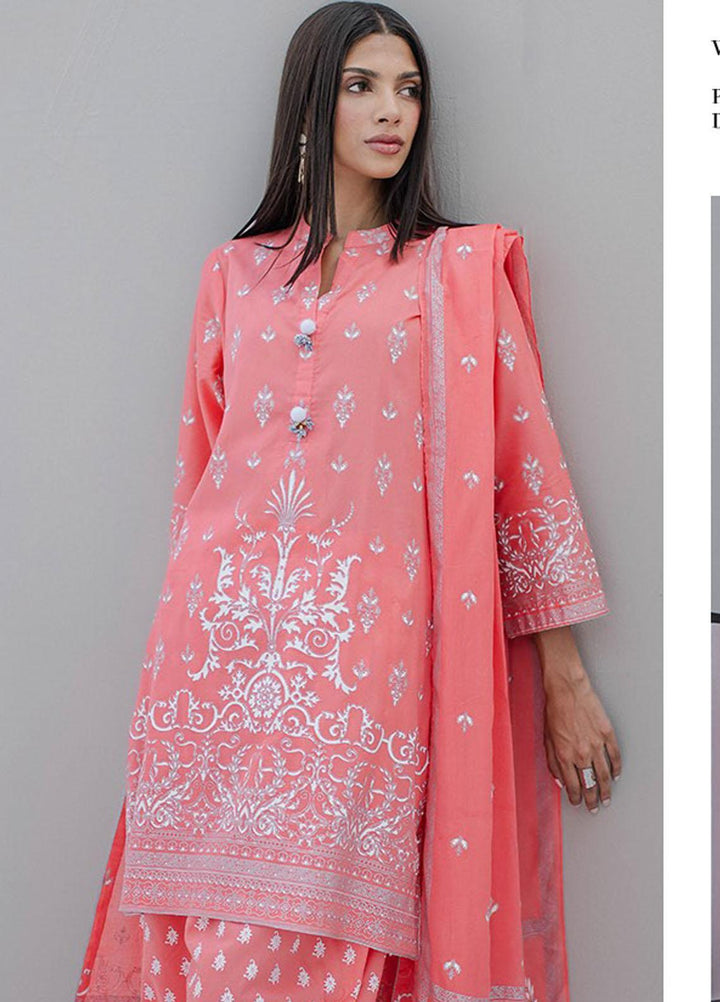 Zellbury Printed Lawn Suits Unstitched 3 Piece ZB23L-V4 WUS23X30552 - Summer Collection