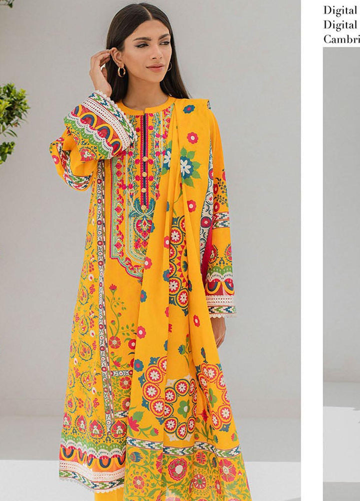 Zellbury Embroidered Lawn Suits Unstitched 3 Piece ZB23L-V4 WUS23E30361 - Summer Collection