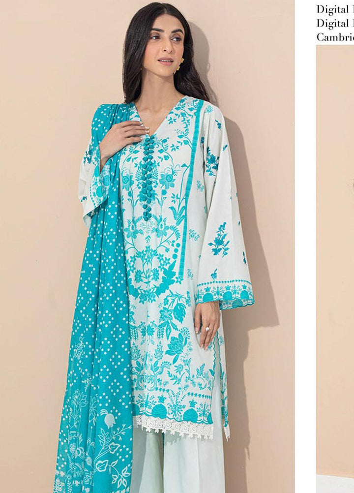 Zellbury Embroidered Lawn Suits Unstitched 3 Piece ZB23L-V4 WUS23E30353 - Summer Collection