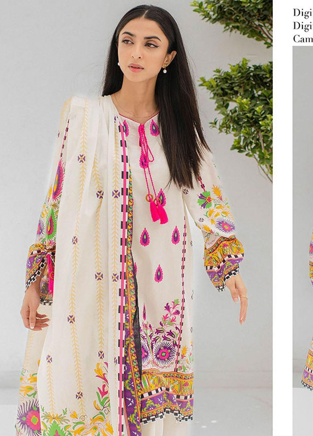 Zellbury Embroidered Lawn Suits Unstitched 3 Piece ZB23L-V4 WUS23E30358 - Summer Collection