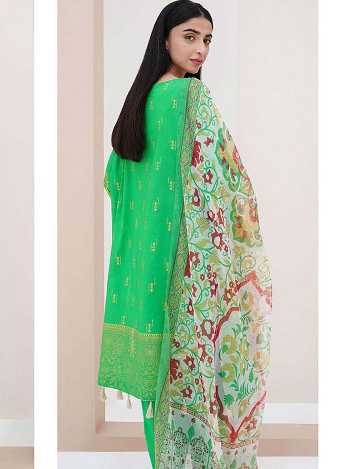Zellbury Embroidered Lawn Suits Unstitched 3 Piece ZB23L-V4 WUS23E30349 - Summer Collection