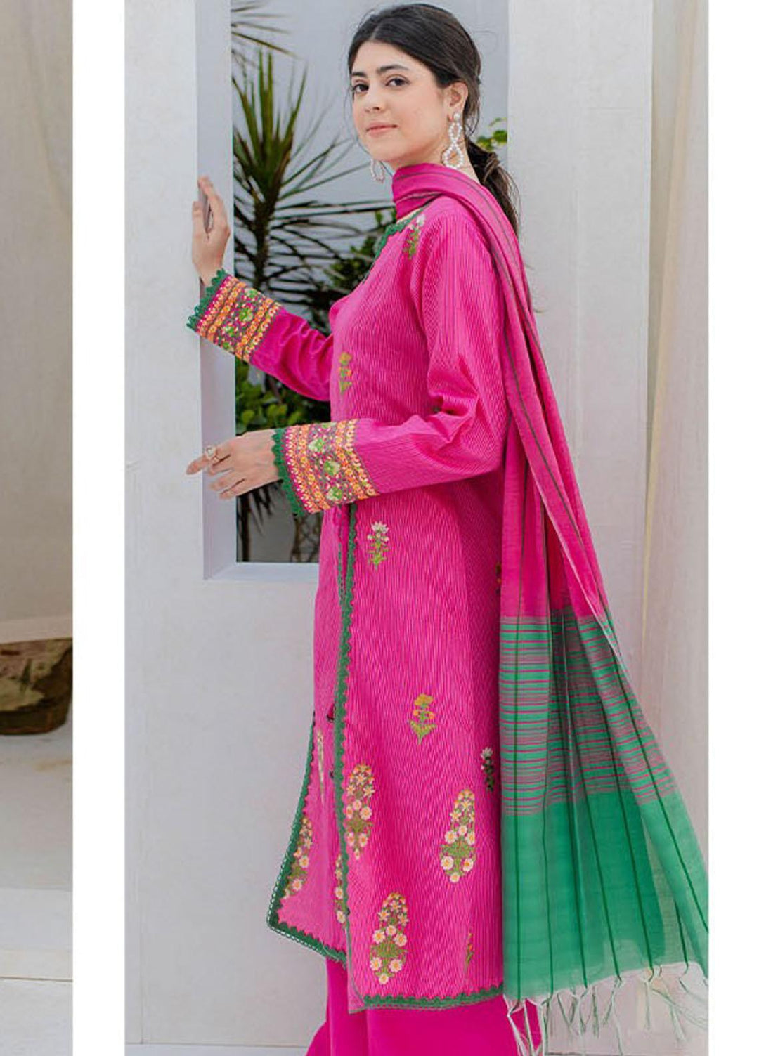 Zellbury Embroidered Lawn Suits Unstitched 3 Piece ZB23L-V4 WUS23E30296 - Summer Collection