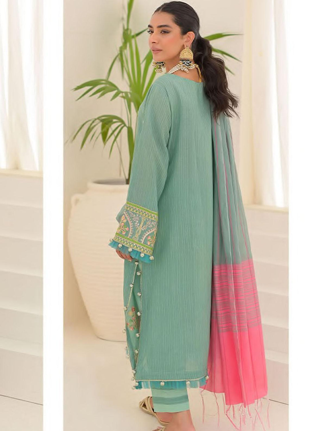 Zellbury Embroidered Lawn Suits Unstitched 3 Piece ZB23L-V4 WUS23E30295 - Summer Collection