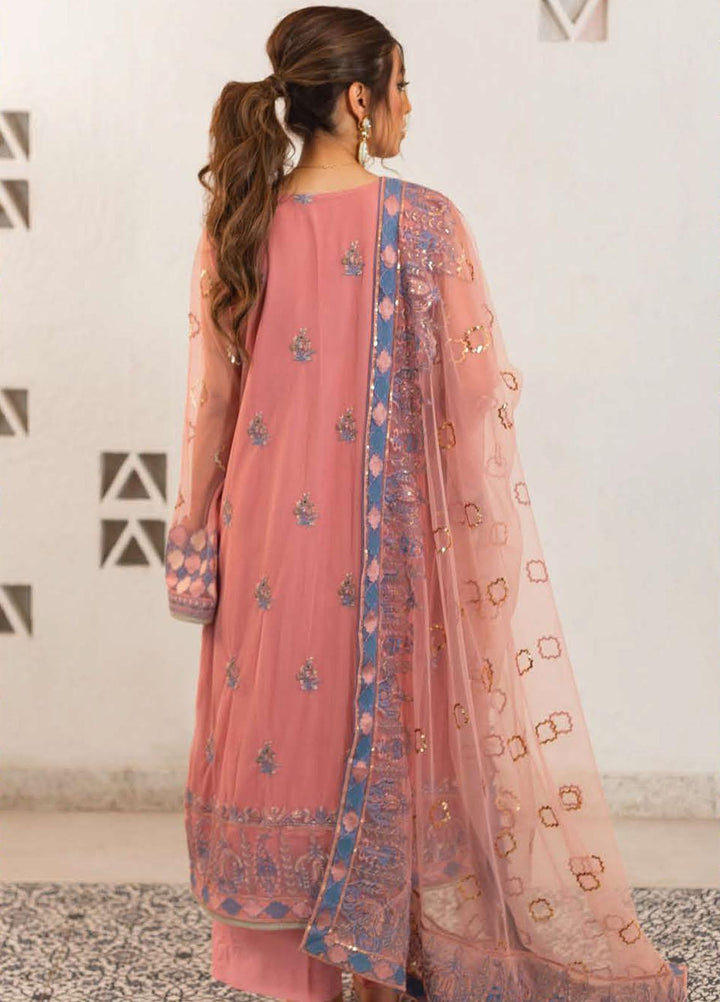 Zellbury Embroidered Net Suits Unstitched 3 Piece ZB22UL WULC22E30284 - Luxury Collection