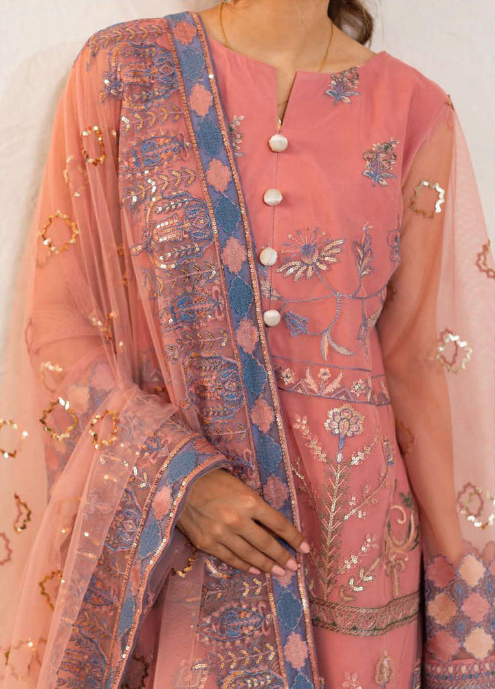 Zellbury Embroidered Net Suits Unstitched 3 Piece ZB22UL WULC22E30284 - Luxury Collection