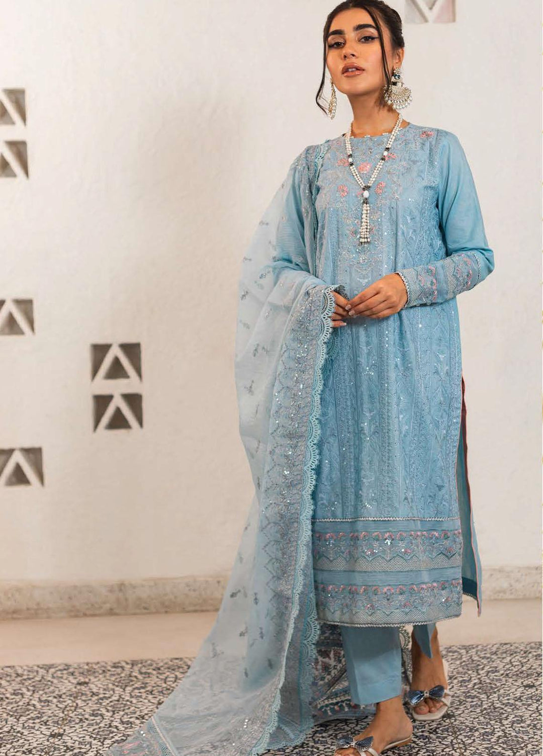 Zellbury Embroidered Cotton Suits Unstitched 3 Piece ZB22UL WULC22E30317 - Luxury Collection