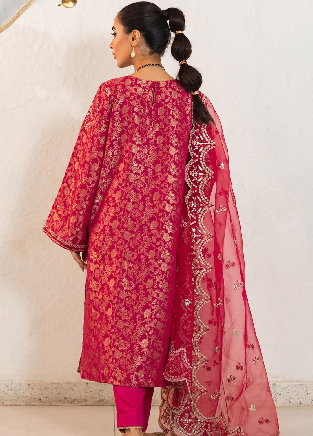 Zellbury Embroidered Jacquard Suits Unstitched 3 Piece ZB22UL WULC22E30319 - Luxury Collection