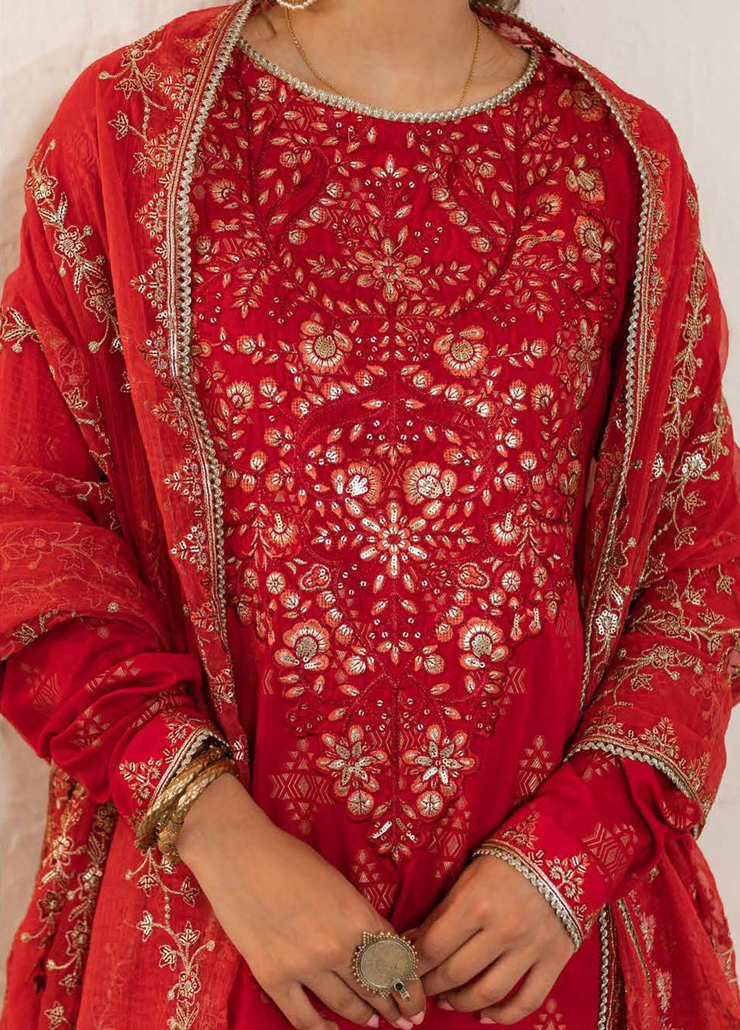 Zellbury Embroidered Jacquard Suits Unstitched 3 Piece ZB22UL WULC22E30325 - Luxury Collection