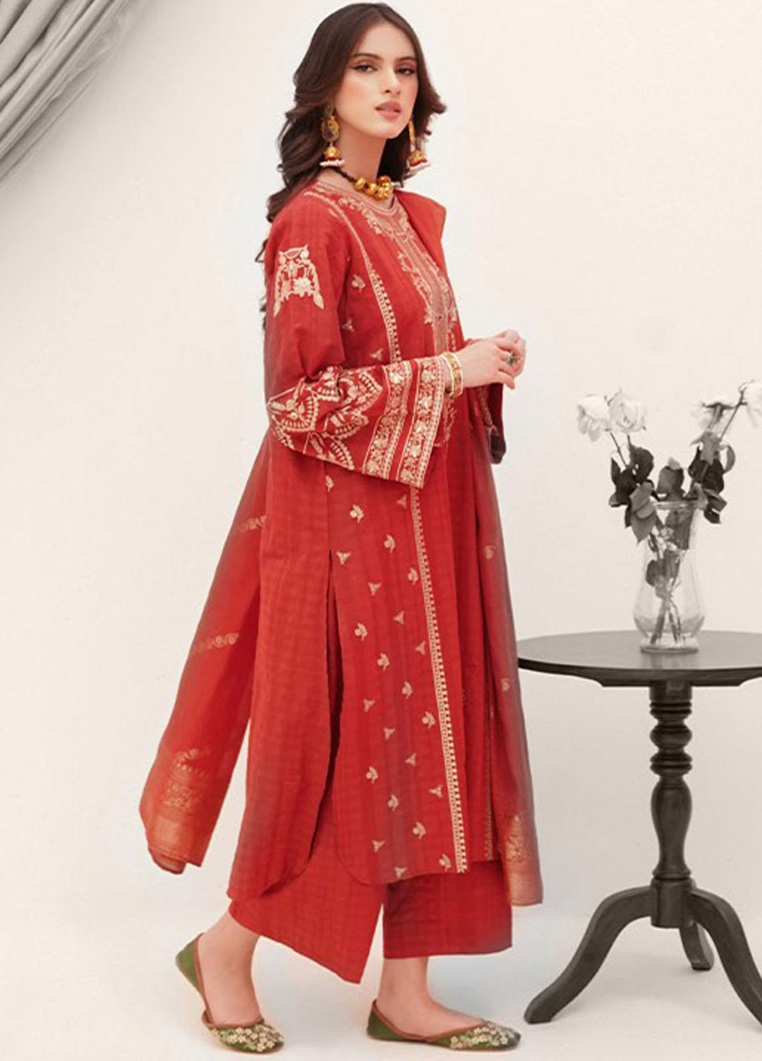 Zellbury Embroidered Lawn Suits Unstitched 3 Piece ZB23UL D-30350 - Luxury Collection