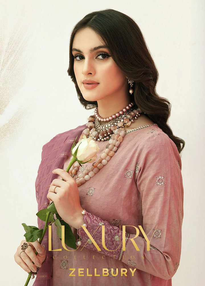 Zellbury Embroidered Lawn Suits Unstitched 3 Piece ZB23UL D-30352 - Luxury Collection