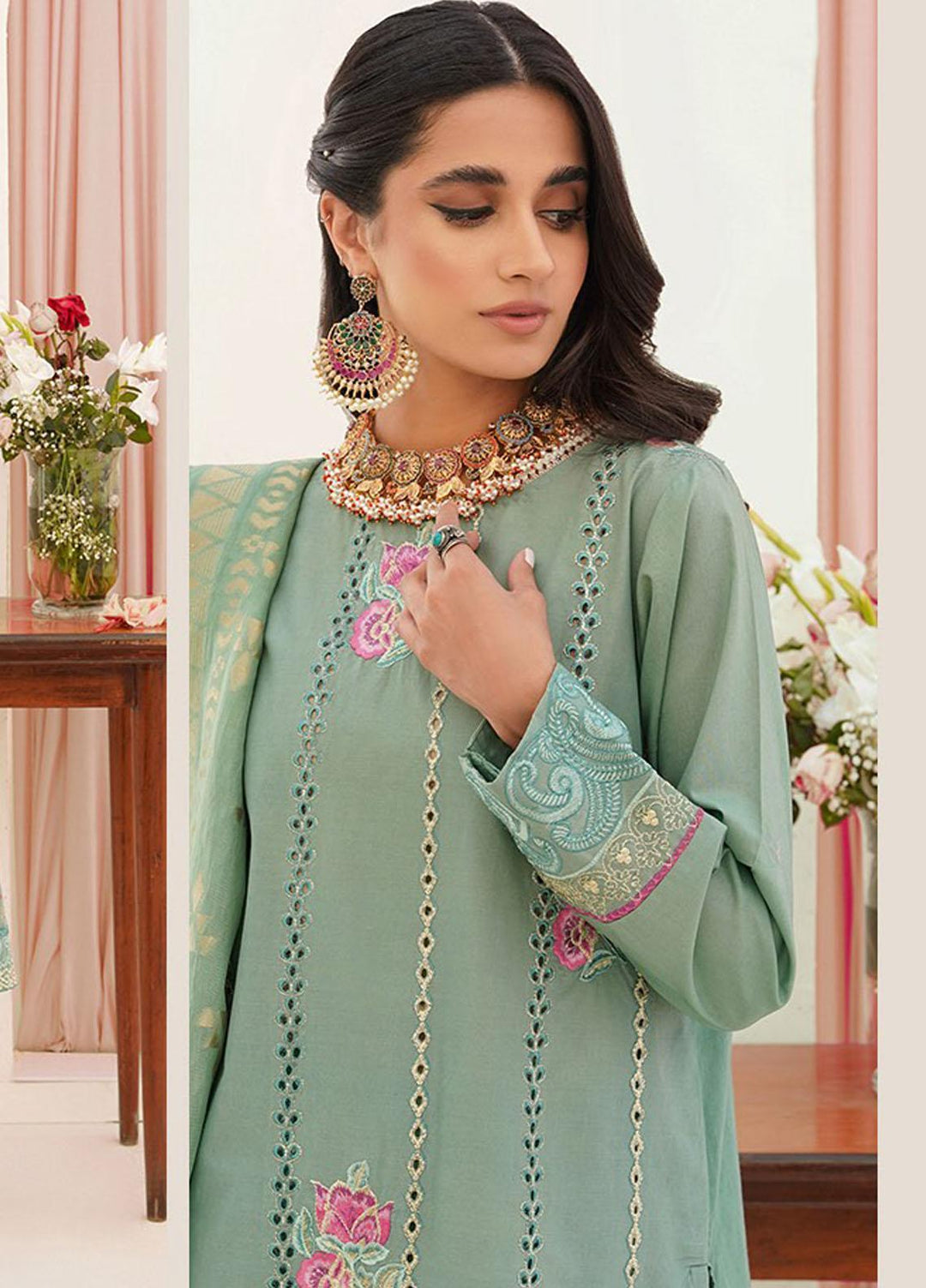 Zellbury Embroidered Lawn Suits Unstitched 3 Piece ZB23UL D-30353 - Luxury Collection