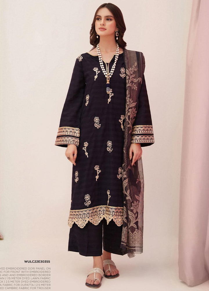 Zellbury Embroidered Lawn Suits Unstitched 3 Piece ZB23UL D-30355 - Luxury Collection