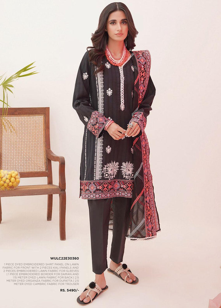Zellbury Embroidered Lawn Suits Unstitched 3 Piece ZB23UL D-30360 - Luxury Collection