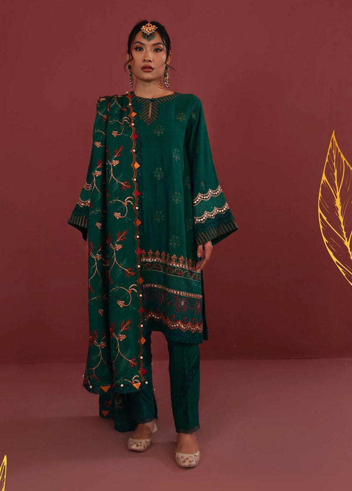 Zellbury Embroidered Karandi Suits Unstitched 3 Piece ZB21W ZWULCE322010 - Winter Collection
