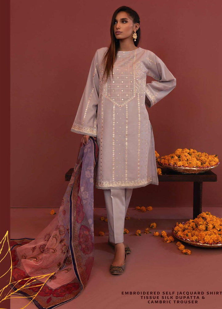 Zellbury Embroidered Jacquard Suits Unstitched 3 Piece ZB21W ZWULCE322039 - Winter Collection