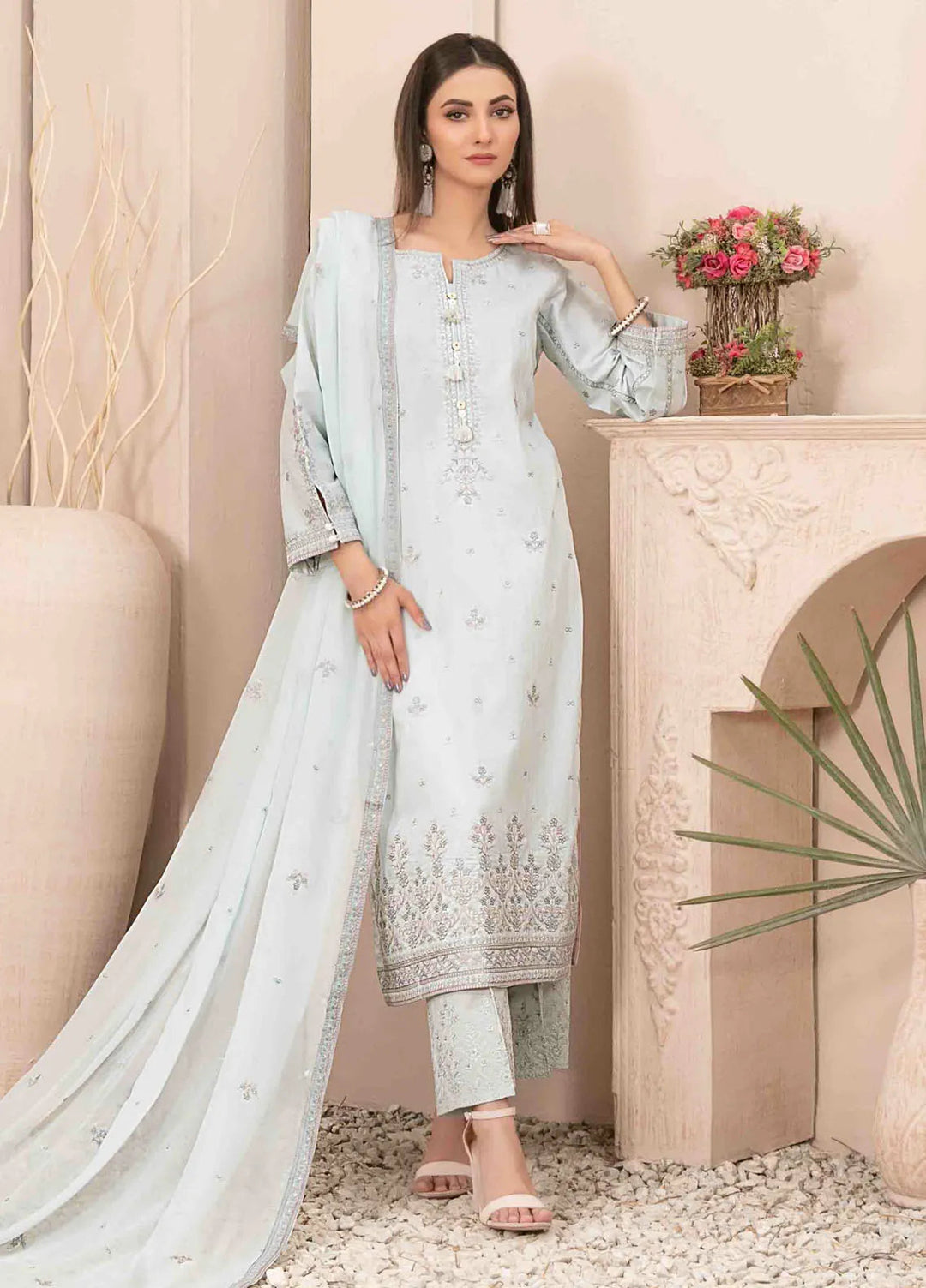 Zenel by Tawakkal Fabrics Embroidered Lawn Suits Unstitched 3 Piece TWF24Z D-2157 - Festive Collection