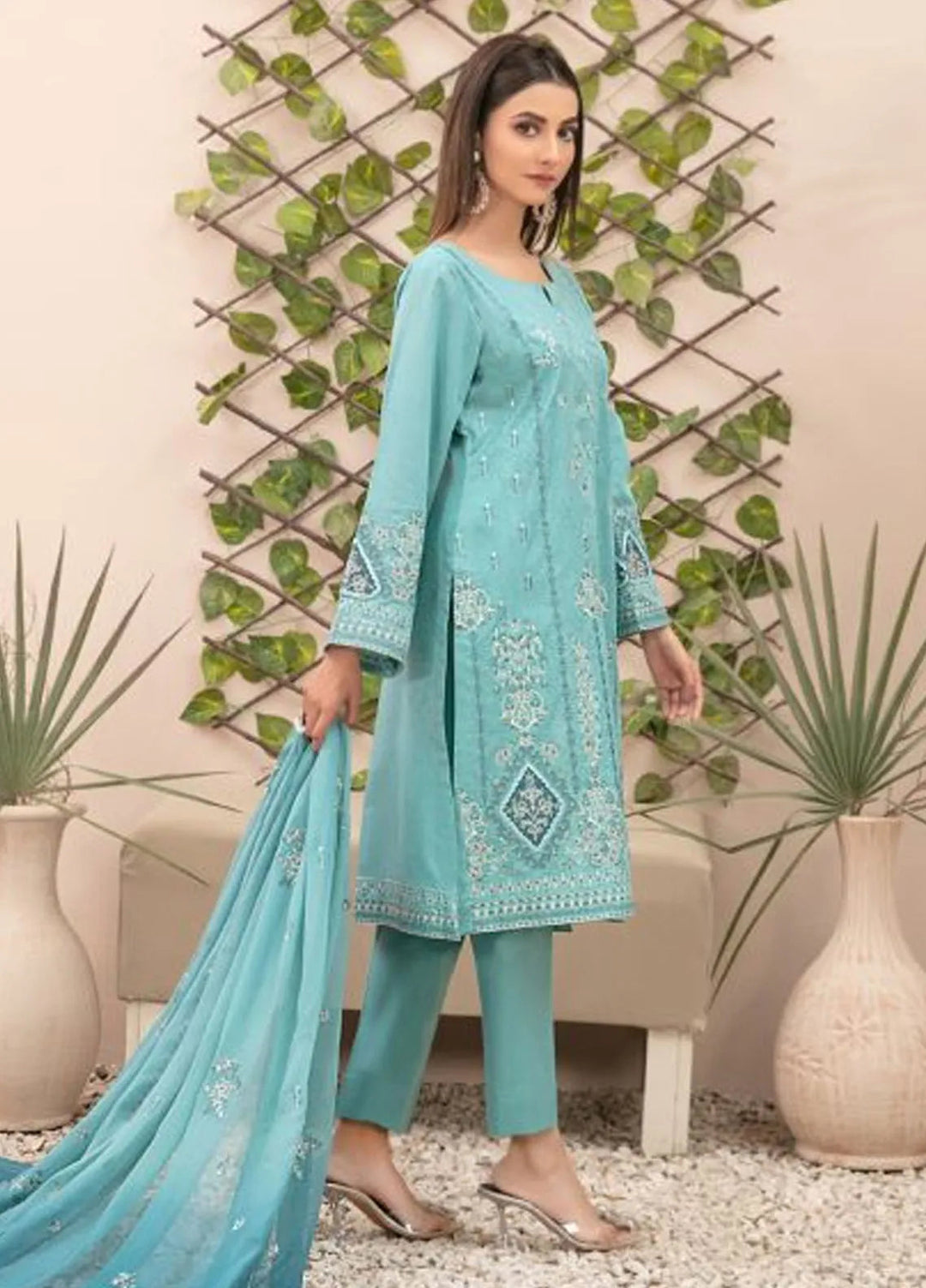 Zenel by Tawakkal Fabrics Embroidered Lawn Suits Unstitched 3 Piece TWF24Z D-2161 - Festive Collection