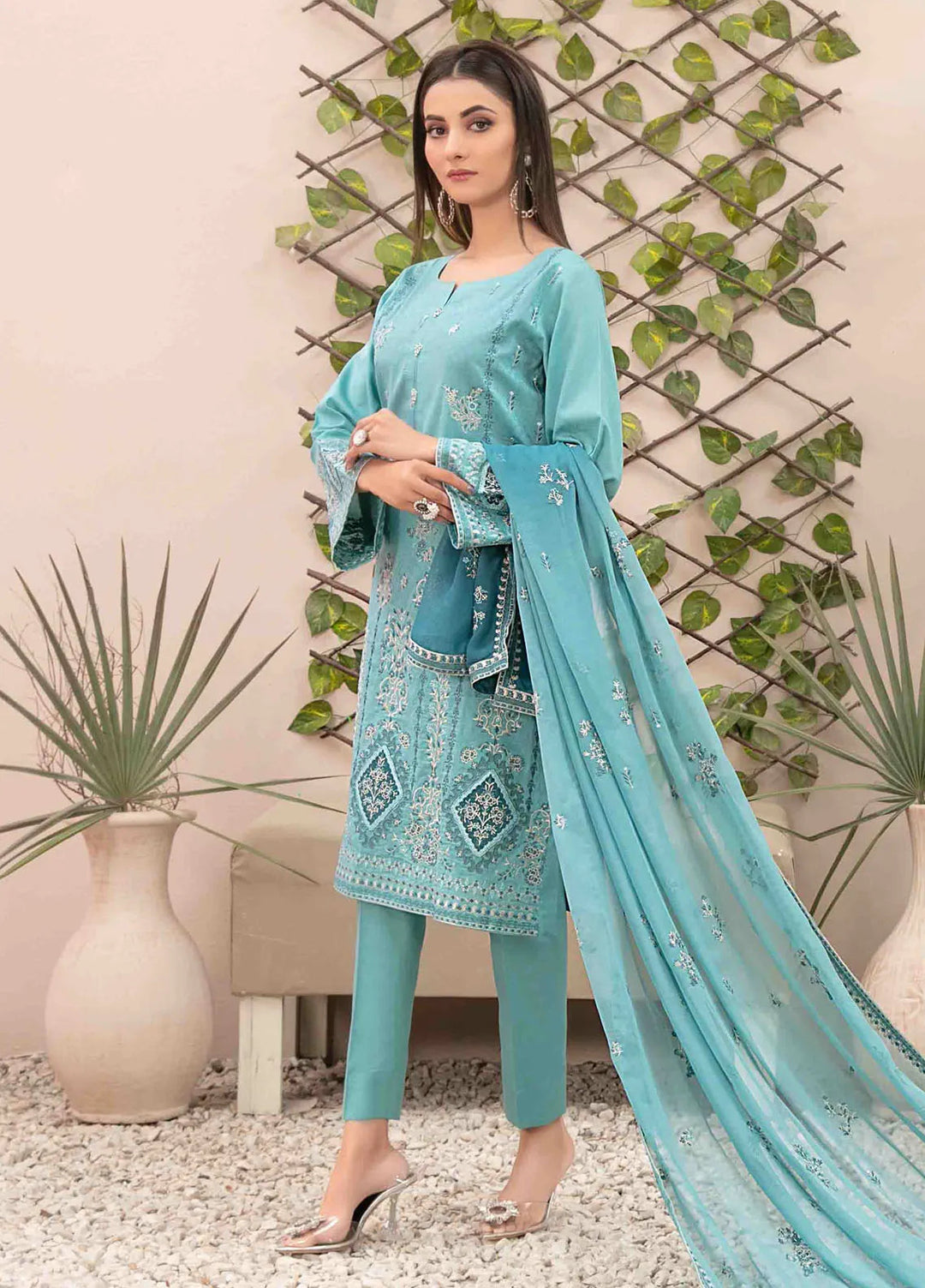 Zenel by Tawakkal Fabrics Embroidered Lawn Suits Unstitched 3 Piece TWF24Z D-2161 - Festive Collection
