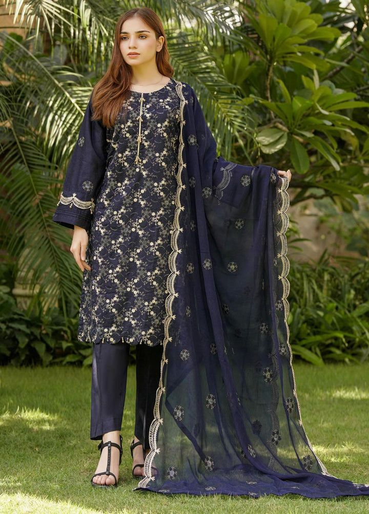Zenia By Fine Tex Embroidered Cotton Suits Unstitched 3 Piece FNT22-Z4 ZC-03 - Winter Collection