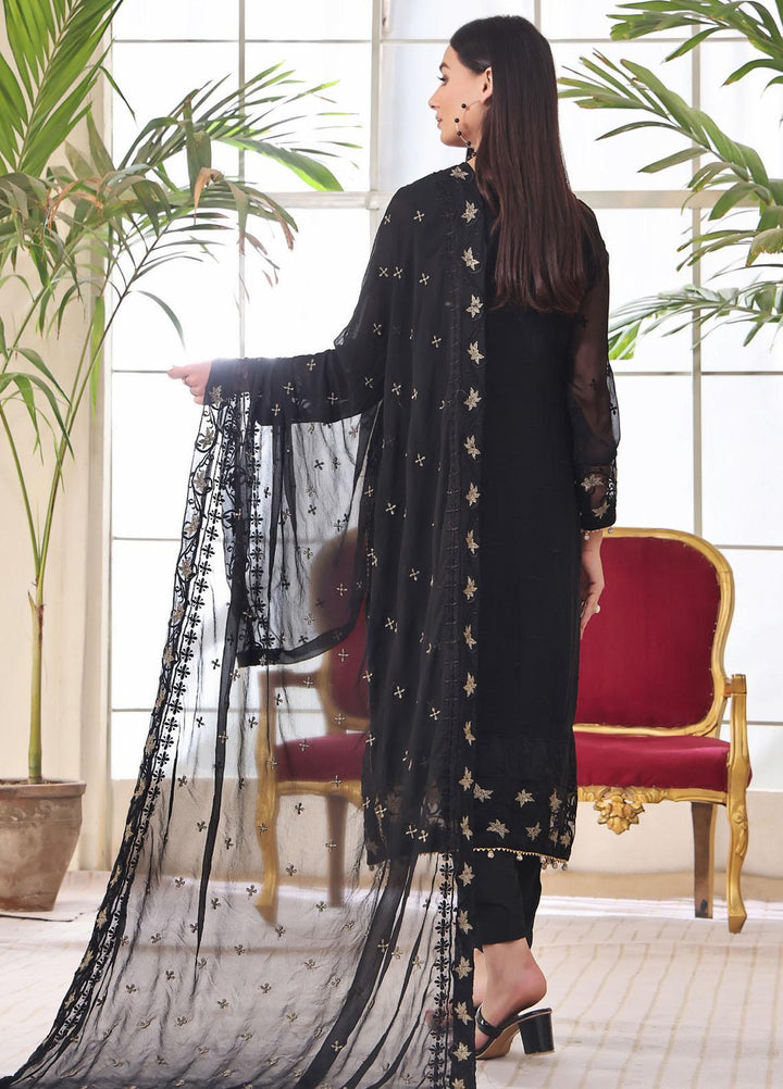 Zenia By Fine Tex Embroidered Chiffon Suits Unstitched 4 Piece FNT23ZC ZC-01 - Festive Collection