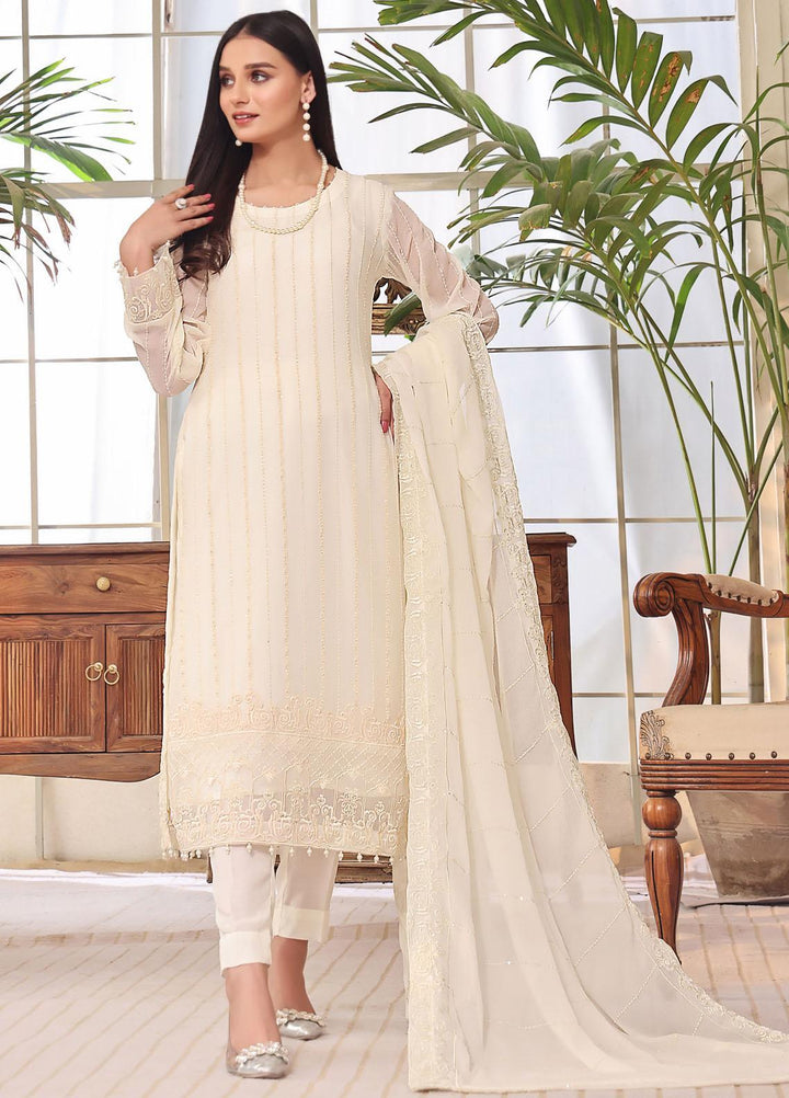 Zenia By Fine Tex Embroidered Chiffon Suits Unstitched 4 Piece FNT23ZC ZC-03 - Festive Collection