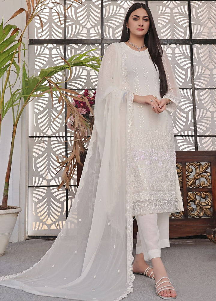 Zenia By Fine Tex Embroidered Chiffon Suit Unstitched 4 Piece FNT24Z ZC-01 - Formals Collection