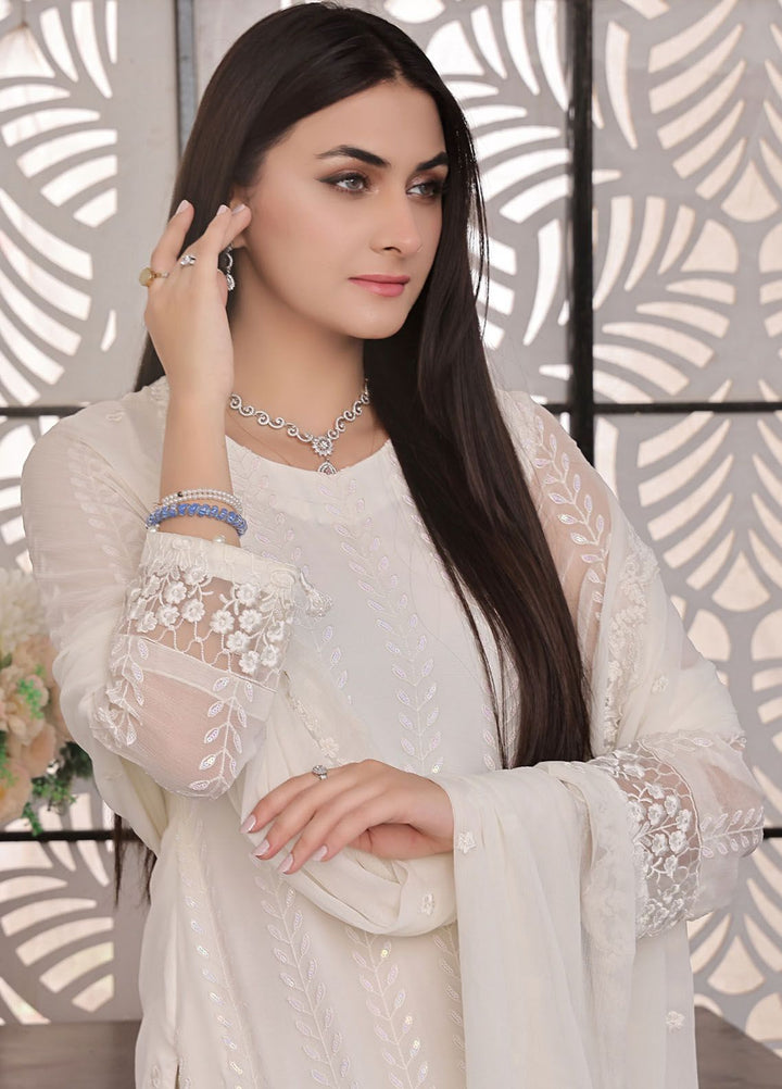 Zenia By Fine Tex Embroidered Chiffon Suit Unstitched 4 Piece FNT24Z ZC-01 - Formals Collection