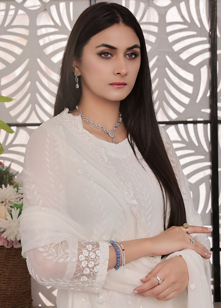 Zenia By Fine Tex Embroidered Chiffon Suit Unstitched 4 Piece FNT24Z ZC-01 - Formals Collection
