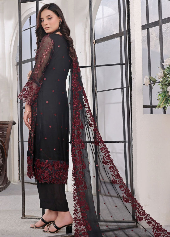 Zenia By Fine Tex Embroidered Chiffon Suit Unstitched 4 Piece FNT24Z ZC-04 - Formals Collection