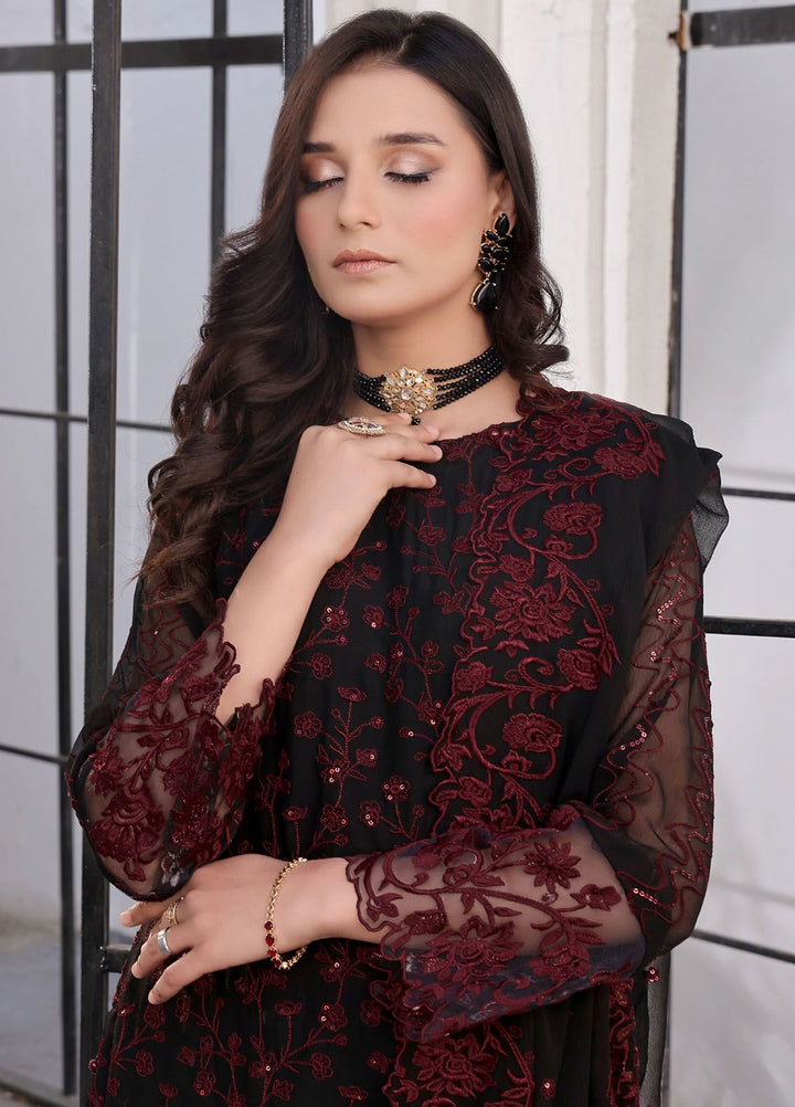 Zenia By Fine Tex Embroidered Chiffon Suit Unstitched 4 Piece FNT24Z ZC-04 - Formals Collection