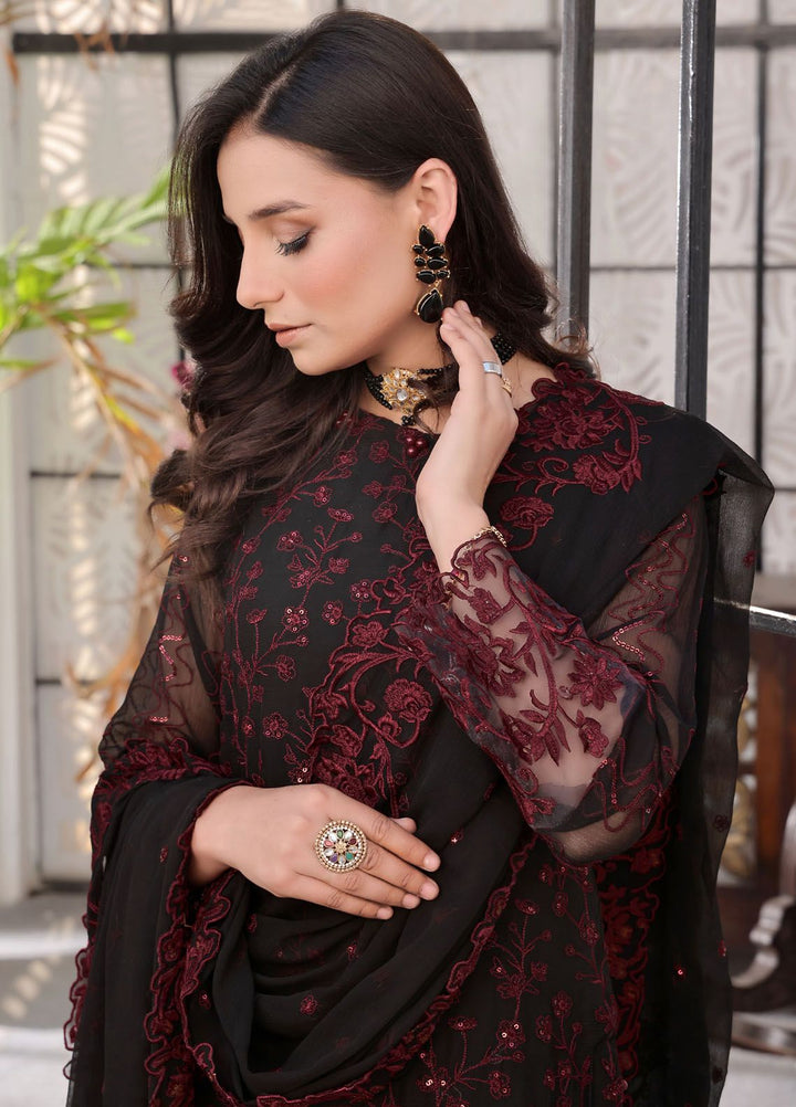 Zenia By Fine Tex Embroidered Chiffon Suit Unstitched 4 Piece FNT24Z ZC-04 - Formals Collection