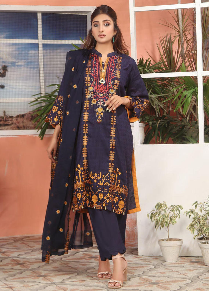 Zenia By Fine Tex Embroidered Lawn Suits Unstitched 3 Piece FNT22-Z3 ZC-01 - Summer Collection
